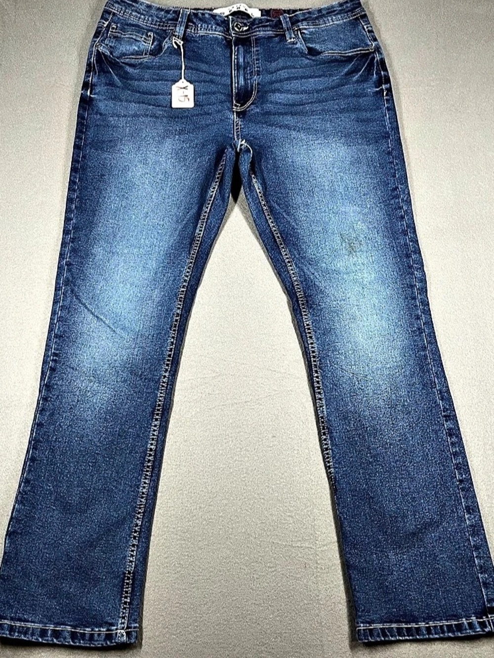 Rebel Straight Leg Jeans Blue Waist 36 Length 30
